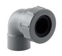 Coude PVC NF femelle à 87° 32mm à coller gris Fitt