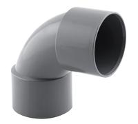 Coude PVC NF femelle à 87° 40mm à coller gris Fitt