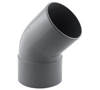 Coude PVC NF mâle/femelle à 45° 100mm à coller gris Fitt