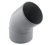 Coude PVC NF mâle/femelle à 45° 125mm à coller gris Fitt