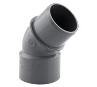 Coude PVC NF mâle/femelle à 45° 32mm à coller gris Fitt