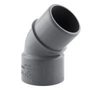 Coude PVC NF mâle/femelle à 45° 40mm à coller gris Fitt