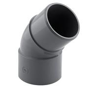 Coude PVC NF mâle/femelle à 45° 50mm à coller gris Fitt