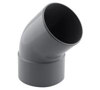 Coude PVC NF mâle/femelle à 45° 80mm à coller gris Fitt