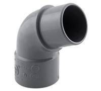 Coude PVC NF mâle/femelle à 67° 32mm à coller gris Fitt