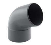 Coude PVC NF mâle/femelle à 67° 80mm à coller gris Fitt