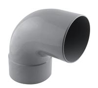 Coude PVC NF mâle/femelle à 87° 125mm à coller gris Fitt