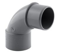 Coude PVC NF mâle/femelle à 87° 32mm à coller gris Fitt