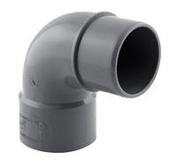 Coude PVC NF mâle/femelle à 87° 50mm à coller gris Fitt