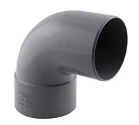 Coude PVC NF mâle/femelle à 87° 80mm à coller gris Fitt