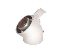 Coude 45° Rolux vent 60/100 Alu/PVC - UBBINK - 227201