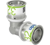 Coude S-Press PLUS Uponor en laiton étamé 32x32mm