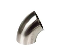 Coude sanitaire soudé en acier inoxydable 304 à 30/60 degrés (19/25/32/34/38/45/51/57/60/63/76 mm)(60 Degree,38mm x 1.5mm)