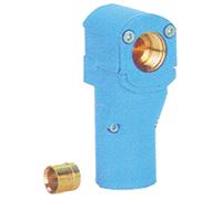 Coude sortie de cloison ø PER 10 x 12 - SOMATHERM - 2323-12-15 bleu
