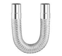 Coude télescopique extensible for tuyau de poêle, longueur 80-200 cm, for chauffe-eau et cheminées(5cm)
