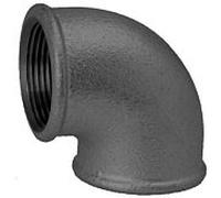 Coude Temperguss Hermann Schmidt DN 20, 3/4" 90°, filetage intérieur, noir