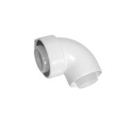 Coude ubbink condensation gaz/fioul pptl/pvc 90 blanc 80/125