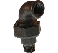 Coude union fonte mâle / femelle - filetage 40/49 noir CODITAL