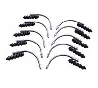 Lot de 10 coudes V-brake avec soufflet Newton 90° Gris