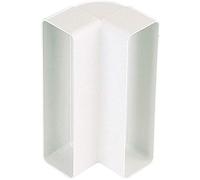 Coude vertical rectangulaire pvc - Décor : Blanc - Section : 55 x 220 mm - Matériau : PVC - UNELVENT