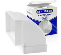 Coudée Vertical de 90° pour Tube Rectangulaire avec Taille 55 x 110 mm Fournit une Fermeture Hermétique - Garantie de 10 Ans - MONTERAL