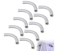 Coudes pour Tube Isolant,10pcs Tube Électrique Manchonné en PVC,90 Degrés Connecteur Raccord de Tuyau,Tube Électrique Câble Canal Installation Murale,Coudes de Tuyau pour Extérieur et Intérieur,16mm