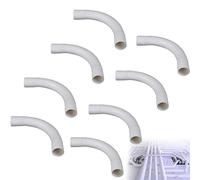 Coudes pour Tube Isolant,8pcs Tube Électrique Manchonné en PVC,90 Degrés Connecteur Raccord de Tuyau,Coudes de Tuyau pour Extérieur et Intérieur,20mm