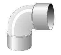 Coudes PVC 87°30 personnalisables First Plast-Male-Femelle-80mm