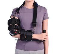 Coudière à charnière, Coude de tennis, attelle télescopique réglable postopératoire avec stabilisateur d'écharpe, support sommeil nocturne for hommes et femmes, gauche(Left)