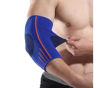 Coudière Tendinite Homme Femme Coudière Épicondylite Manchon de Compression Bras Élastique Protège Coude pour Tennis Musculation Sport Golf Elbow Brace Anti-douleur (Bleu, M)