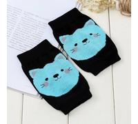 Coudières Antidérapantes Pour Bébés,Accessoires Pour Nourrissons En Bas Âge,Genouillères De Protection Avec Sourire,Chauffe-Jambes Pour Filles Et Garçons - Type Black-0y-12y
