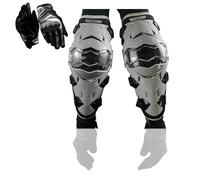 Coudières De Moto - Protections De Bras Respirantes pour Le Cyclisme D'été, avec Gants Intégrés, Coque De Protection Haute Résistance pour Moto, Vélo Et Patins,Grey-One Size