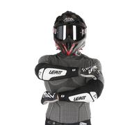 Coudières Leatt 3DF 6.0 Blanc-Noir L Noir