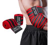 Coudières pour haltérophilie, développé couché, entraînement croisé et dynamophilie pour Homme et Femme - 1 Paire de coudières en Nylon de 119,4 cm - Augmente la stabilité des articulations et