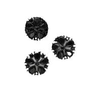 Coudre Des Boutons 3 pièces/Exquis pull à boutons fleuris veste en laine costume cousu la main vêtements accessoires(Black,15MM)