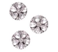 Coudre Des Boutons 3 pièces/Exquis pull à boutons fleuris veste en laine costume cousu la main vêtements accessoires(Silvery,20MM)