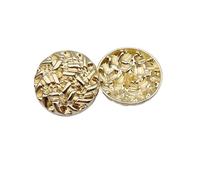 Coudre Des Boutons Bouton rond en métal doré, argenté et noir, 18/20/23/25 mm, for vêtements, couture, manteau, accessoires de bricolage(Light Gold,20mm)