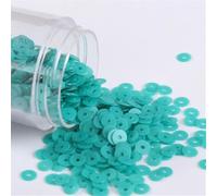 coudre des paillettes, Lot de 1000 pièces 5mm diamètre, mat, rond, givré, en acier inoxydable, for décoration mariage, artisanat, vêtements for femmes, accessoires couture(Matte Turquoise)