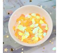 coudre des paillettes, Lot de 500 petits œuf ovales 5 x 8 mm, ellipses plates avec un trou latéral, adaptés aux robes danse du ventre, accessoires couture DIY(Ab Yellow)