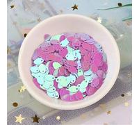 coudre des paillettes, Lot de 500 petits œuf ovales 5 x 8 mm, ellipses plates avec un trou latéral, adaptés aux robes danse du ventre, accessoires couture DIY(Ab Light Purple)