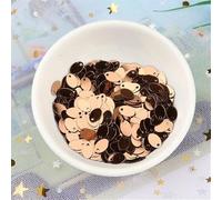 coudre des paillettes, Lot de 500 petits œuf ovales 5 x 8 mm, ellipses plates avec un trou latéral, adaptés aux robes danse du ventre, accessoires couture DIY(Coffee)