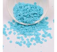 coudre des paillettes, Sachet de 50 g feuilles porcelaine colorées à trous moyens, grandes rondes for vêtements et sacs main, 3/4/5/6/8/10 mm(Sky Blue 2,5mm 20g)