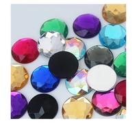 coudre la pierre rhénane, Lot de 20 perles strass acryliques multicolores de 20 mm for bijoux artisanaux(Mix color)