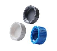 Couet de connecteur de tuyau capuchon de tuyau de tuyau avec joint d'étanchéité joint à capuchon fileté flexible pour sceller pour les tuyaux de jardin bleu 32mm