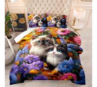 Couette 1 Personne Animaux Rose Violet Edredon Polyester Duvet Epaisse Hiver Respirante Legere Couette Ete Édredon 4 Saisons Lavable Chaude Couettes+2 Taies d'oreiller(50x75cm) 172x218cm