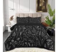 Couette 140 x 200 cm 4 Saisons Plantes en ligne Couettes 1 Personnes| Couette Imprimée avec Motif de Épis de blé et fleurs sauvages Couettes sans Housse en Lavable en Machine et 1 Taie d'oreiller