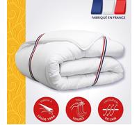 Couette 140x200 cm DODO ALOE - Tempérée - 300G/m² - Couette 1 personne - Douce et Confortable - Blanc