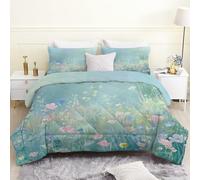 Couette 140x200 Enfant Fleurs Sauvages Couette Imprimée pour Ado Garçons Filles, Fleurs Esthétique Naturelle Couette 1 Personne Edredon Couette 4 Saisons Léger Facile à Entretenir PR93