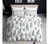 Couette 155 x 220 cm Vert Sauge Enfant Couette 4 Saisons, Plante Fleur Sauvage Fougère Feuille Tempérée Couette sans Housse, Scandinave Minimaliste Edredon Anti Allergie pour Lit 2 Personne