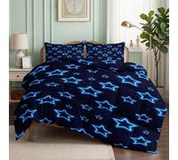Couette 180 x 201 cm Édredon 4 SaisonsOnirique Géométrique | Étoile À Cinq Branches Qui Brille Édredon Réversible Sans Housse Hypoallergénique pour Lit 2 Personnes, Couette Légère Douce